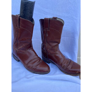 Unisex Justin Brown Western Cowboy Boots Size men’s size 7.5 made in USA